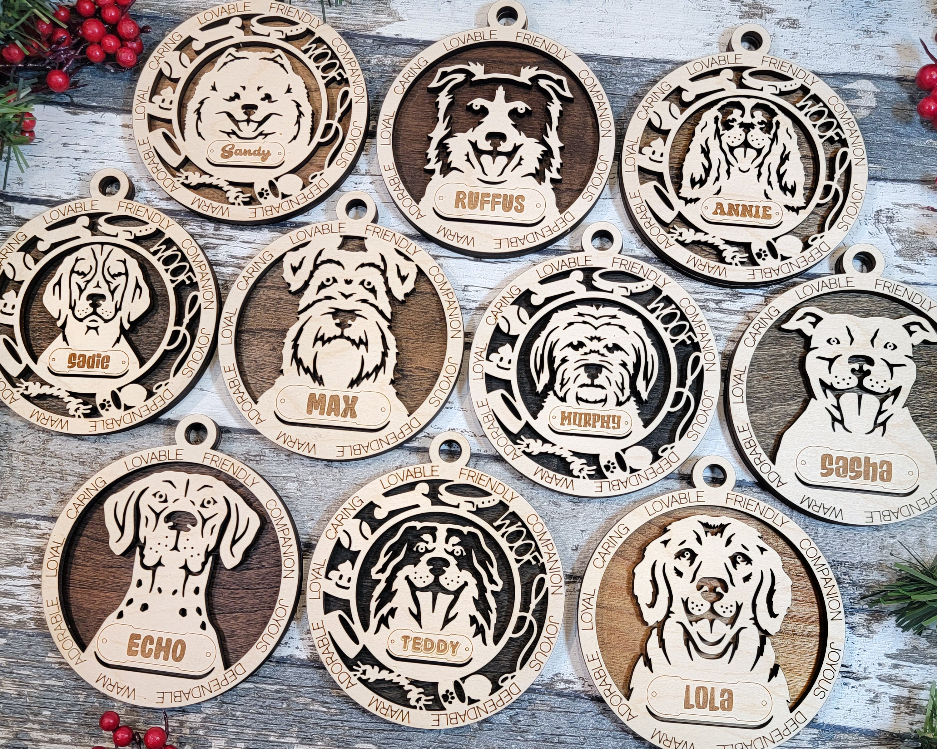 Personalized Dog Ornaments
