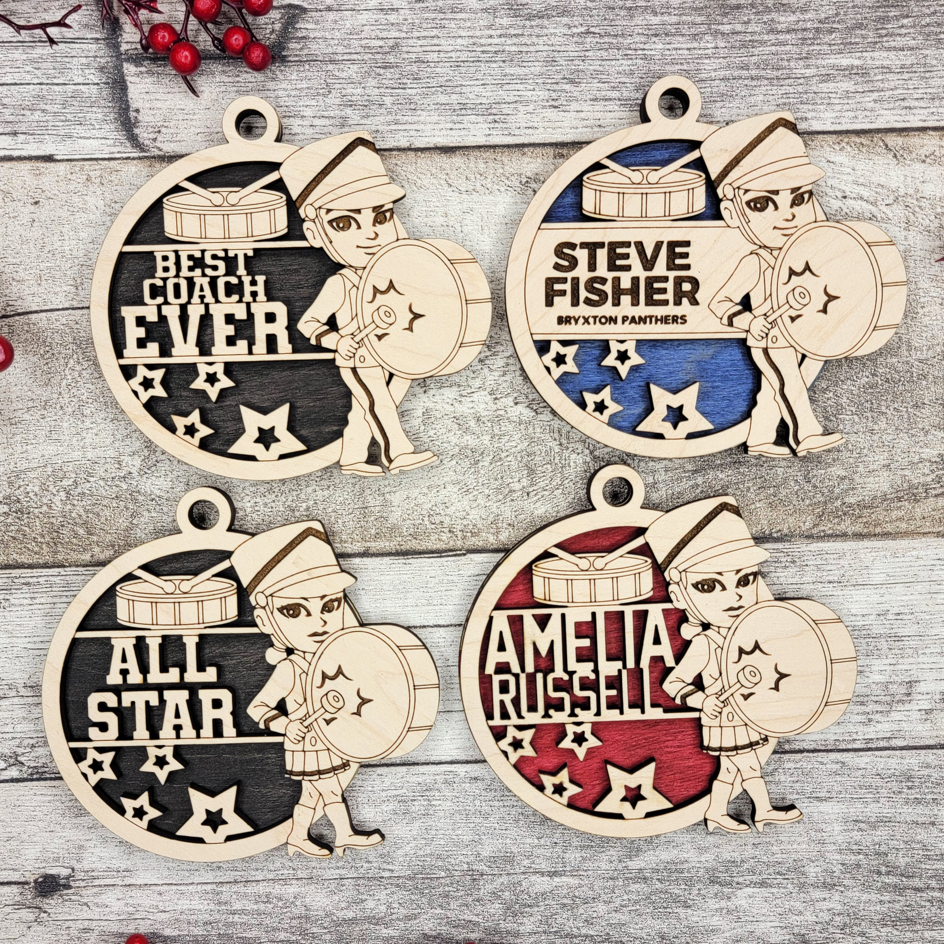 Personalized Animated Sports Ornaments - Marching Band