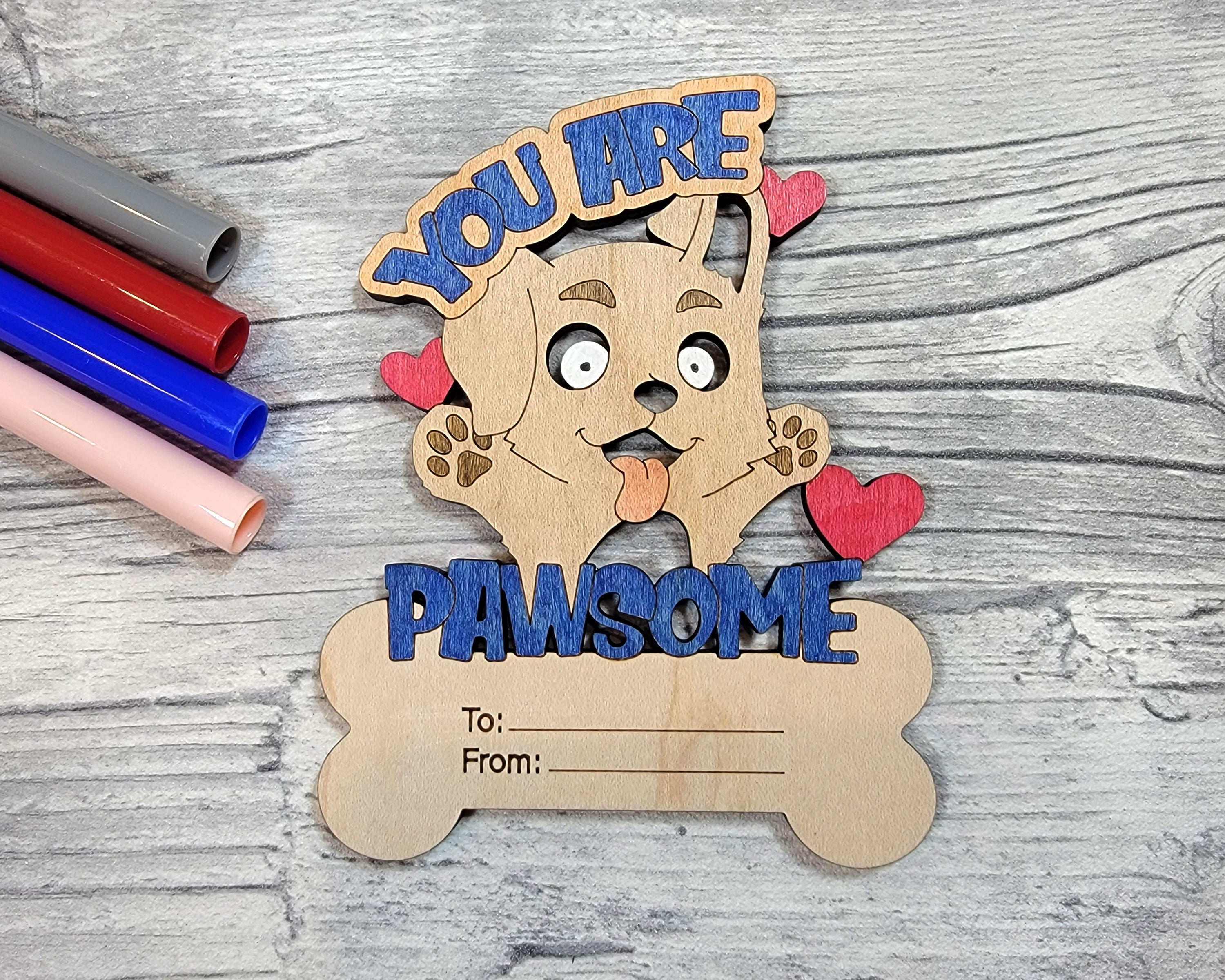 Pets -Themed DIY Valentine’s Day Card Kit