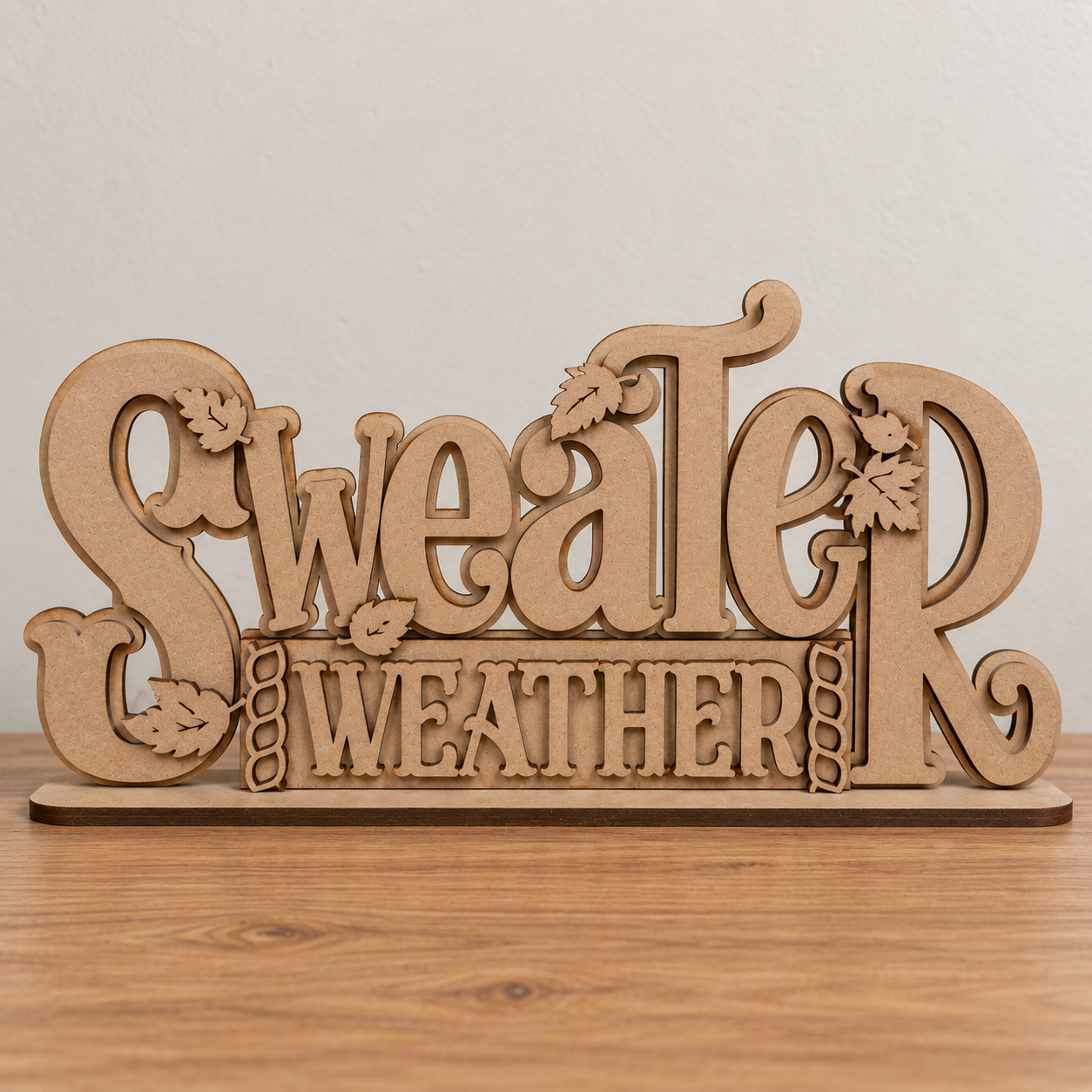 Sweater Weather Word Shelf Sitter
