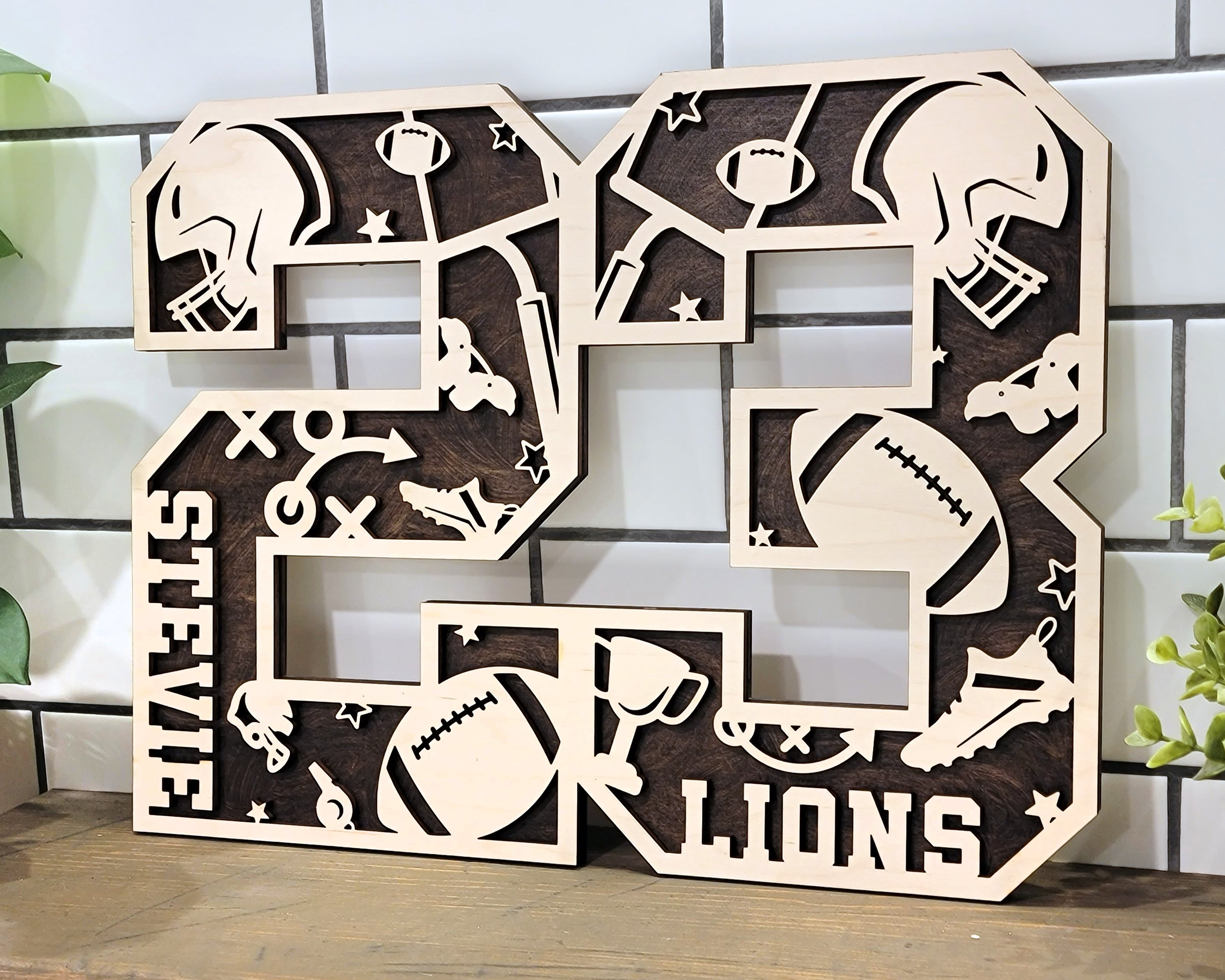 Personalized Sport Numbers & Letters - Football