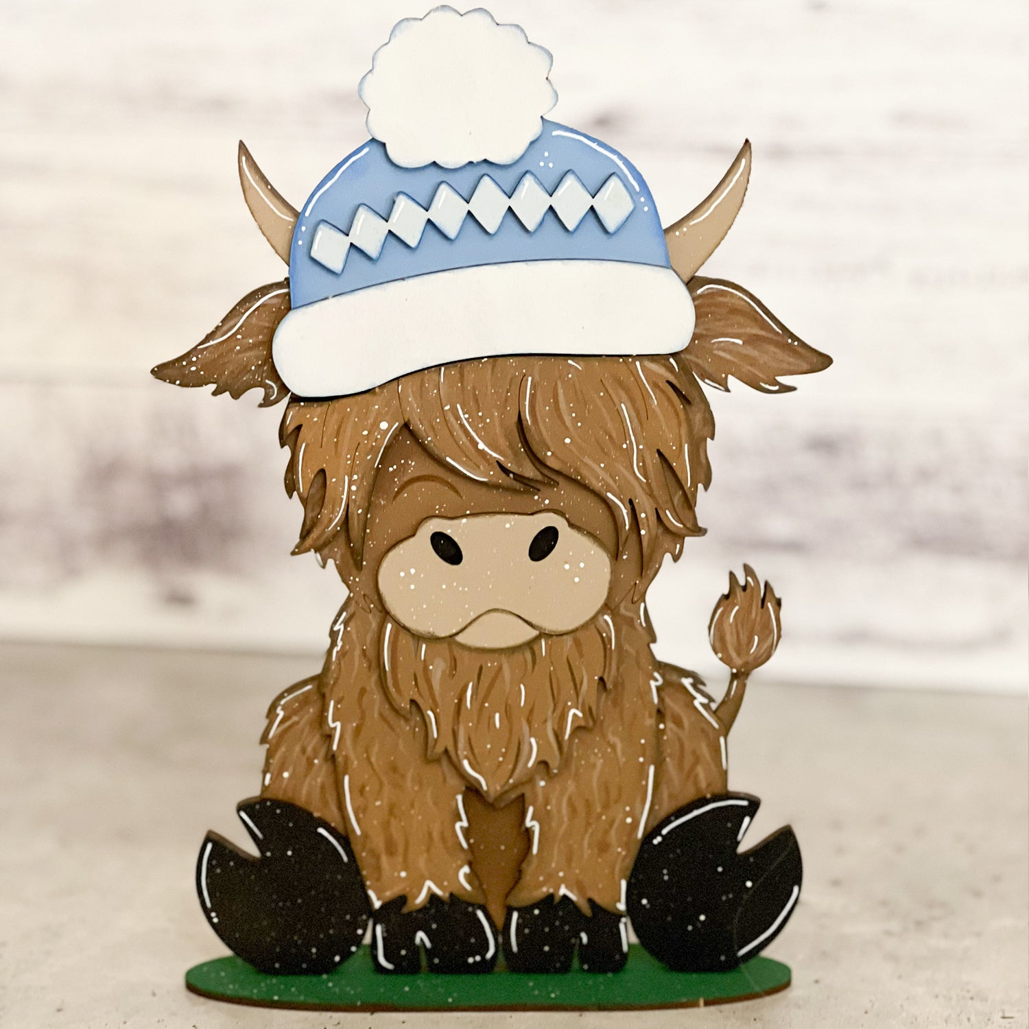 Highland Cow w Interchangeable Hats