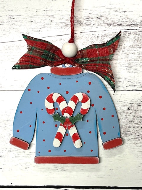 Candy Cane Sweater Ornament Kit