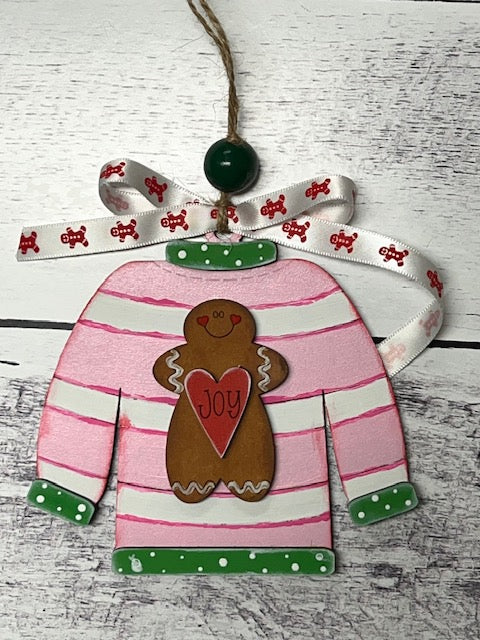 Gingerbread Man Sweater Ornament Kit
