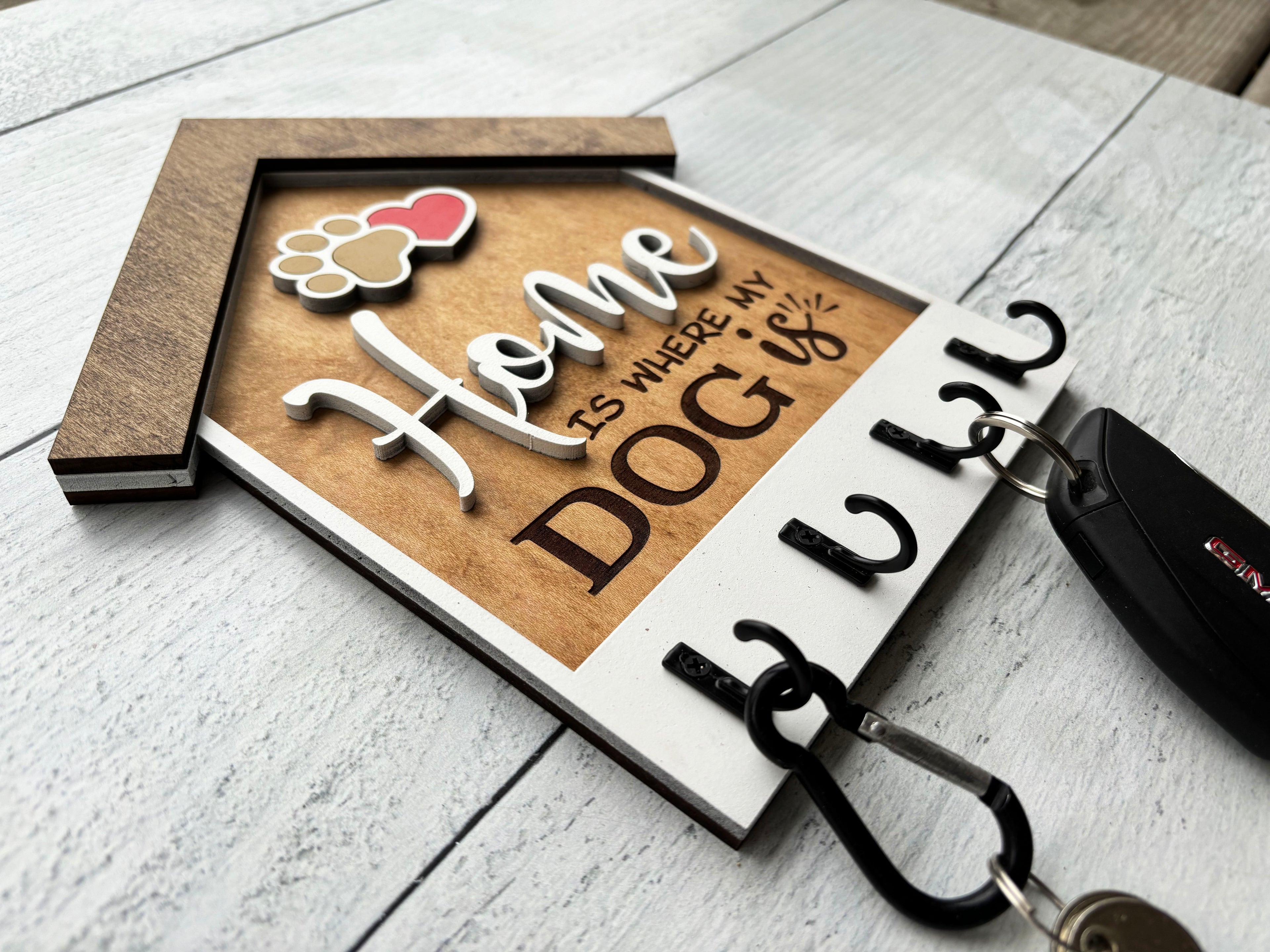Welcome Home Key Organizer - Home is Where My Dog Is