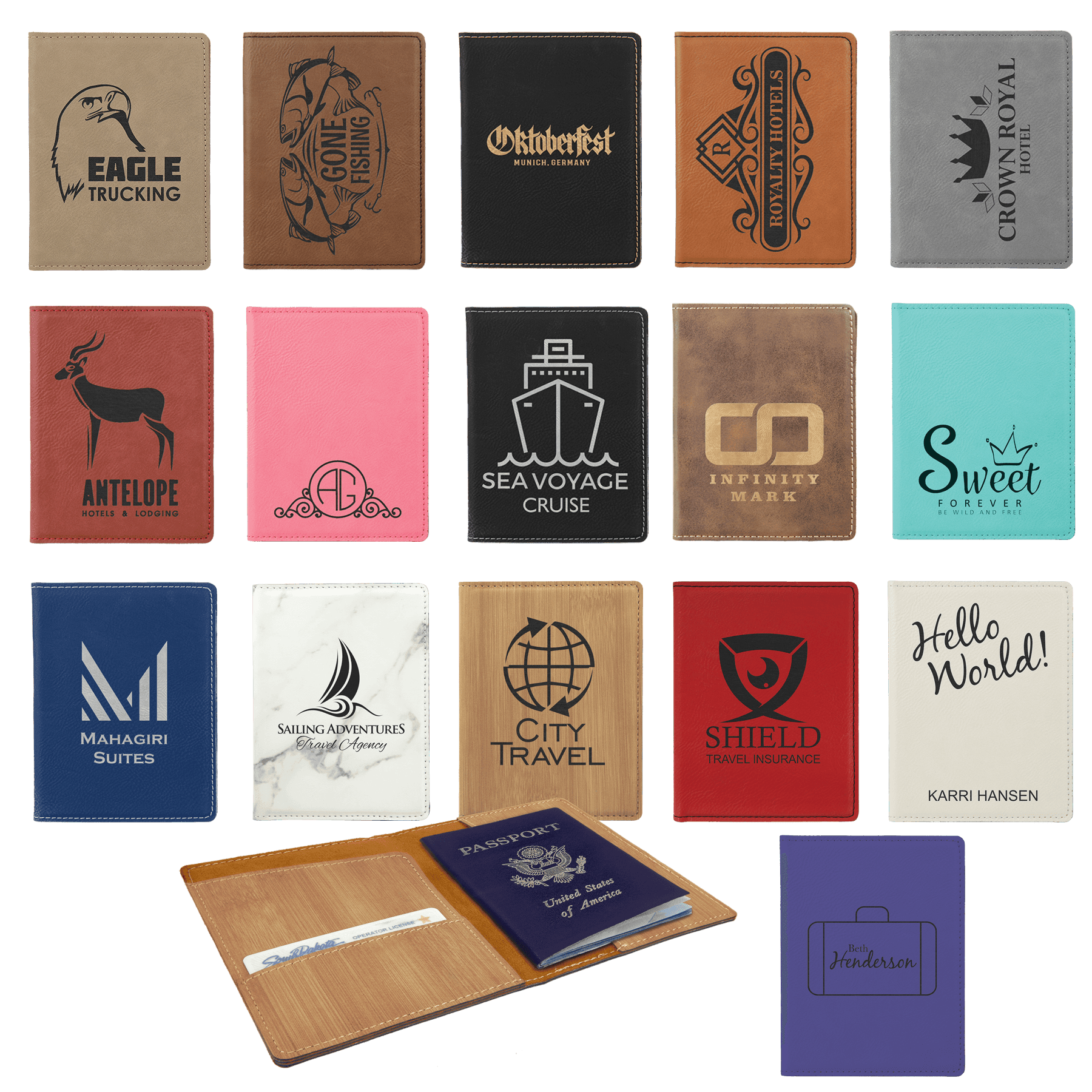 Leatherette Passport Holder