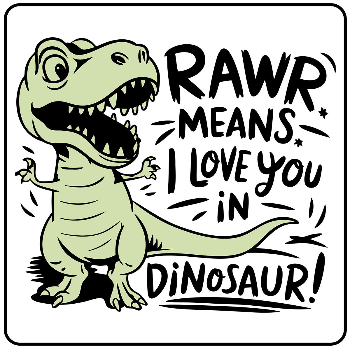 Rawr Means I love You in Dinosaur Kids Craft Kit