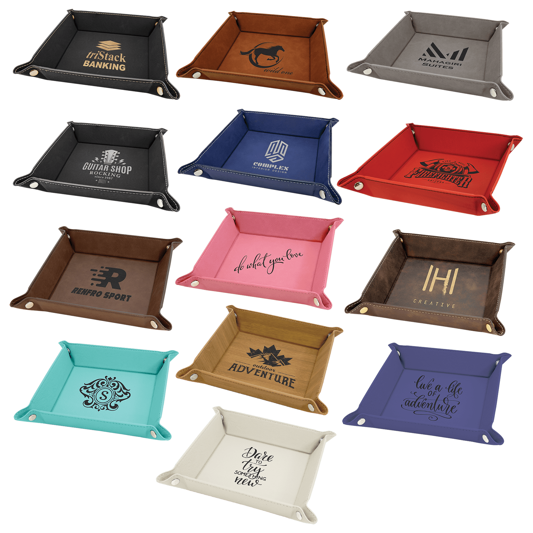 Leatherette Snap Tray - 6"X 6"