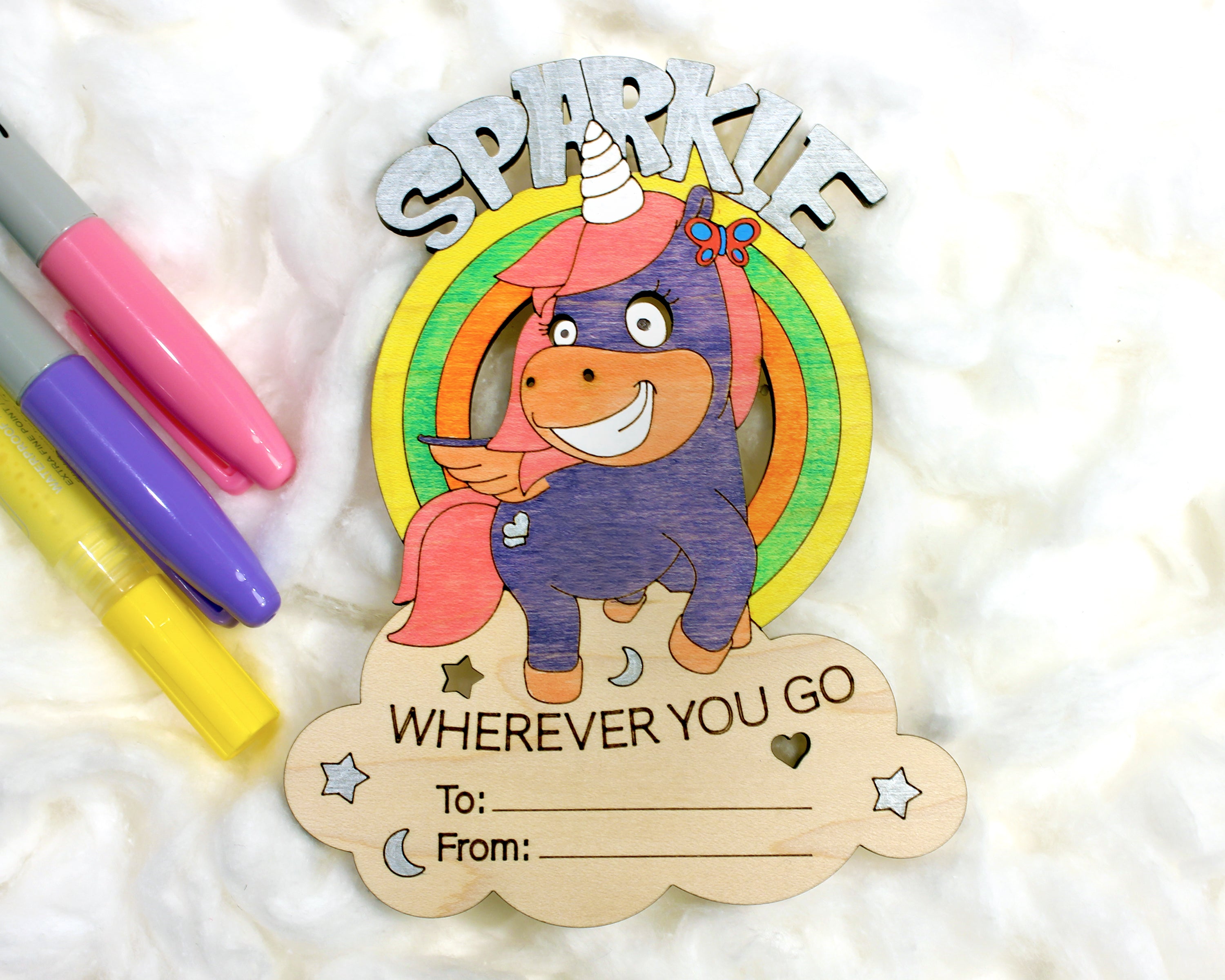 Unicorn-Themed DIY Valentine’s Day Card Kit