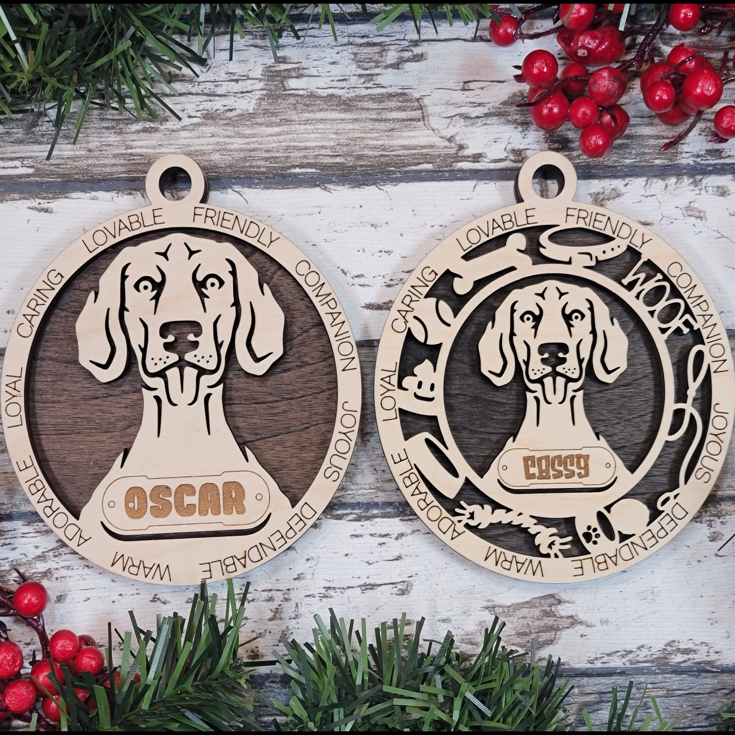 Personalized Dog Breed Ornaments - Weimaraner