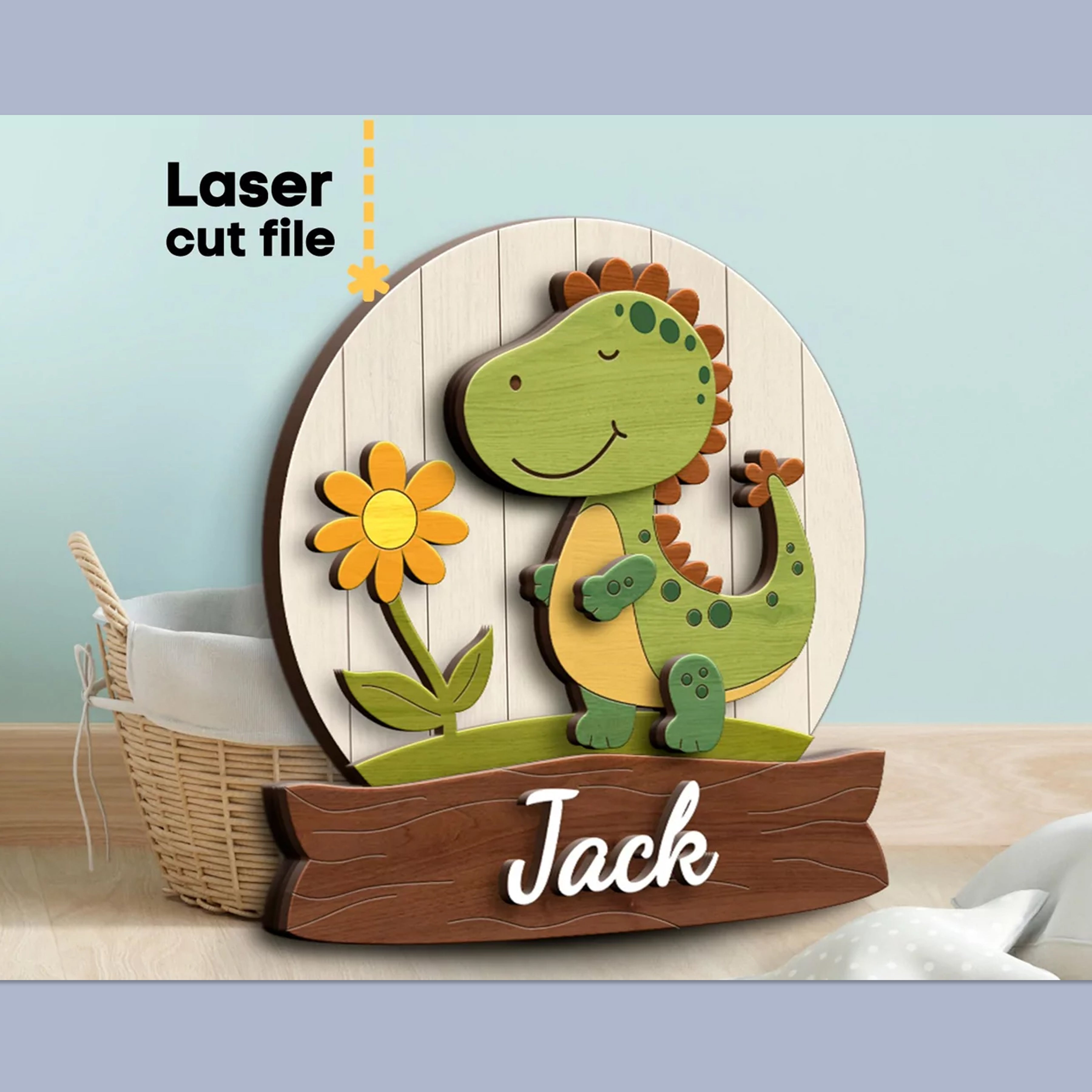 Dino Name Sign