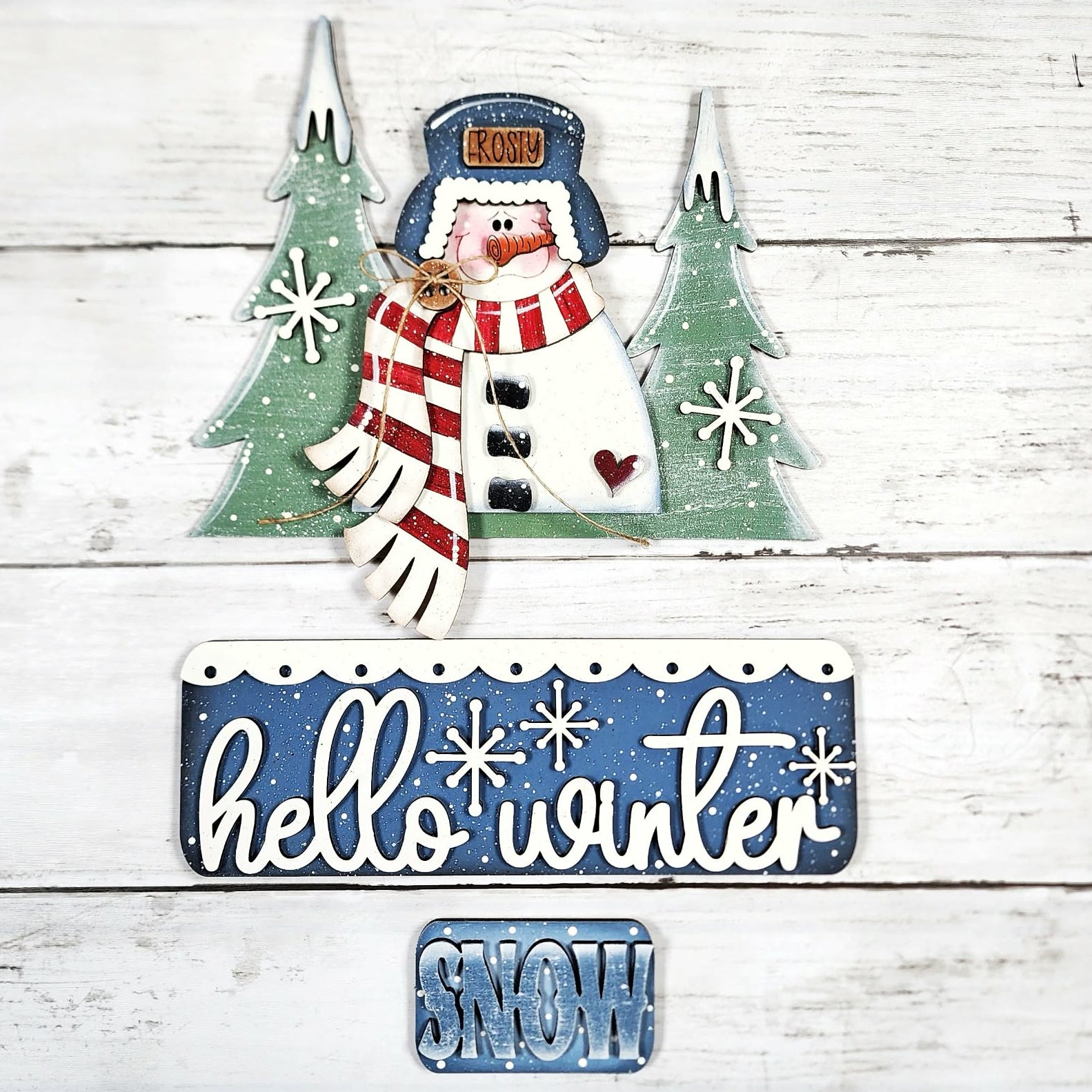 Winter Snowman Truck Insert