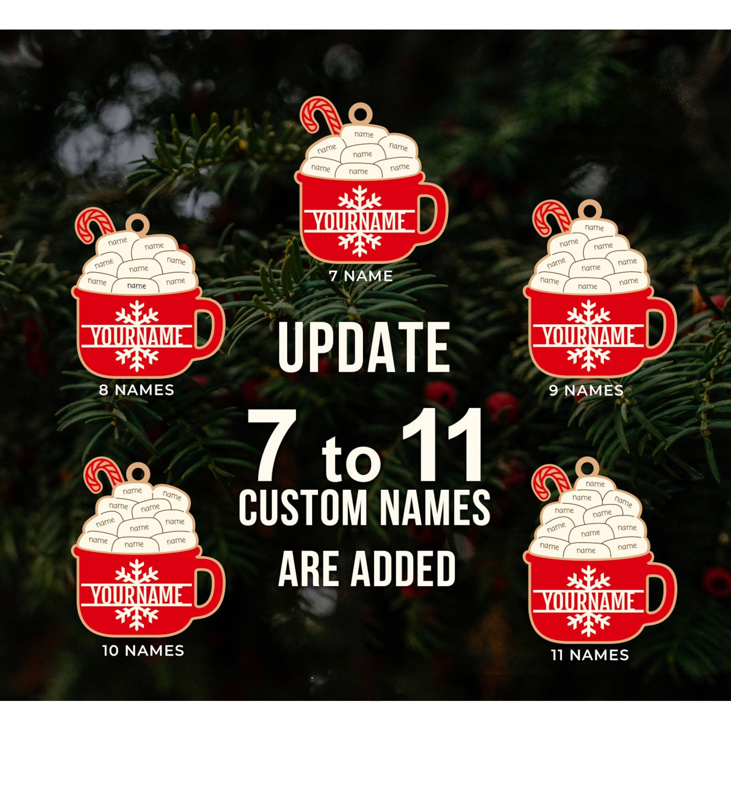 Personalized Hot Cocoa Family Ornament