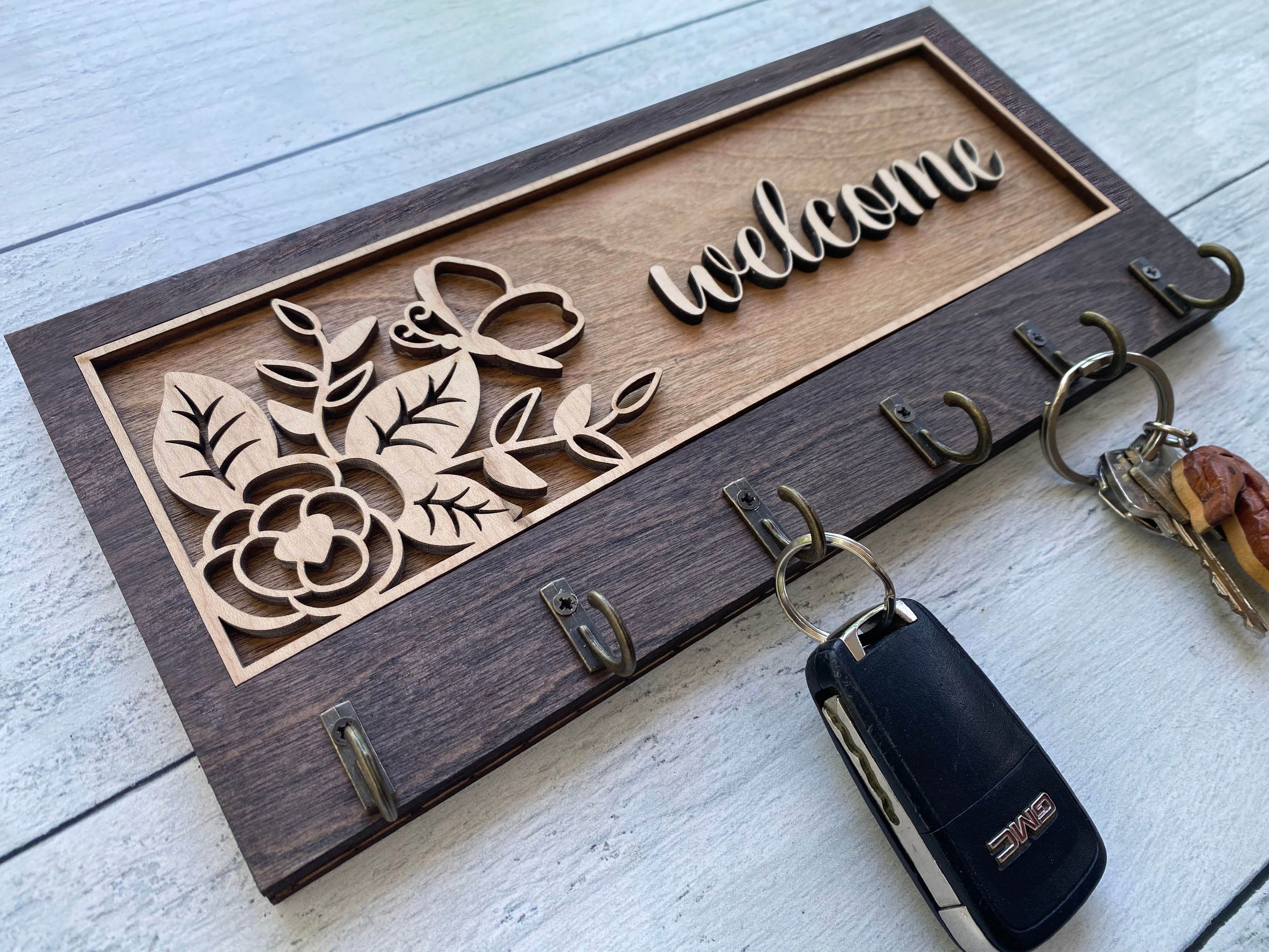 Artisan Key Organizer DIY Kit - Floral w Butterfly