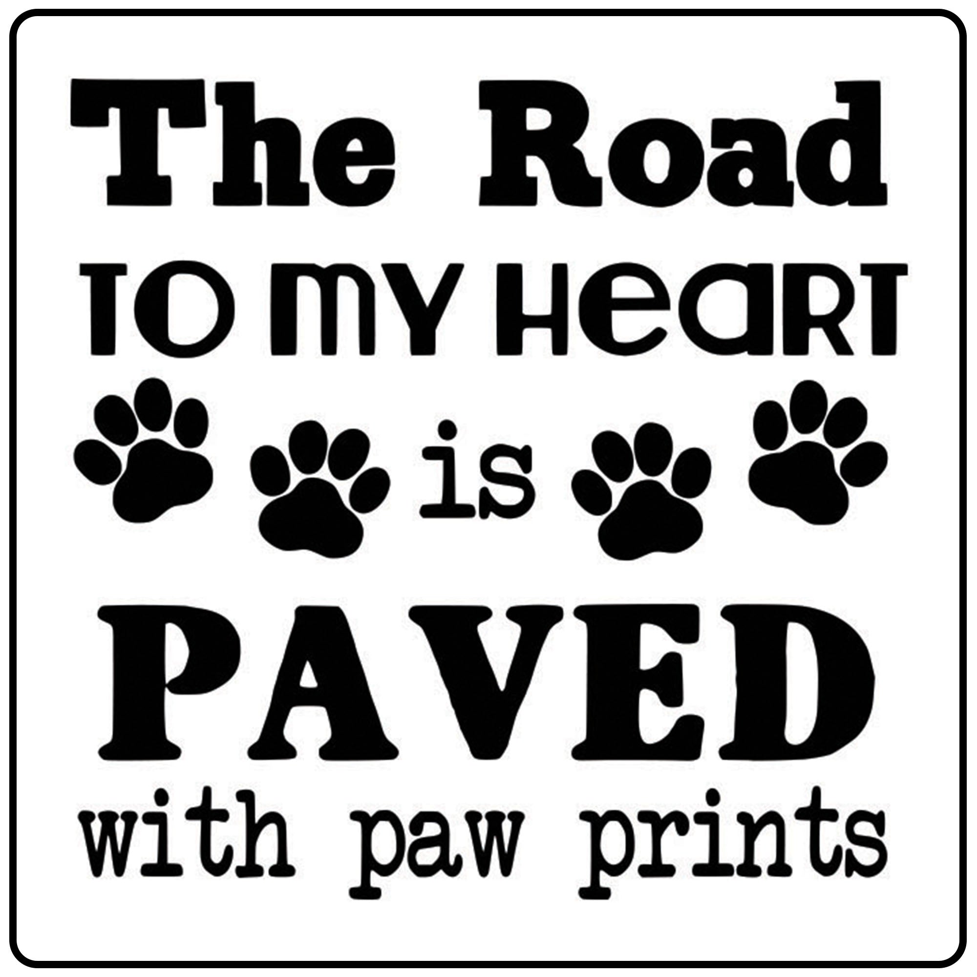 The road to my heart is paved with paw prints craft kit